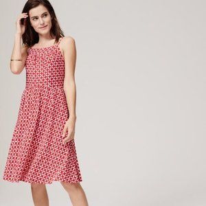 Ann Taylor LOFT Red and White Pinwheel Dress